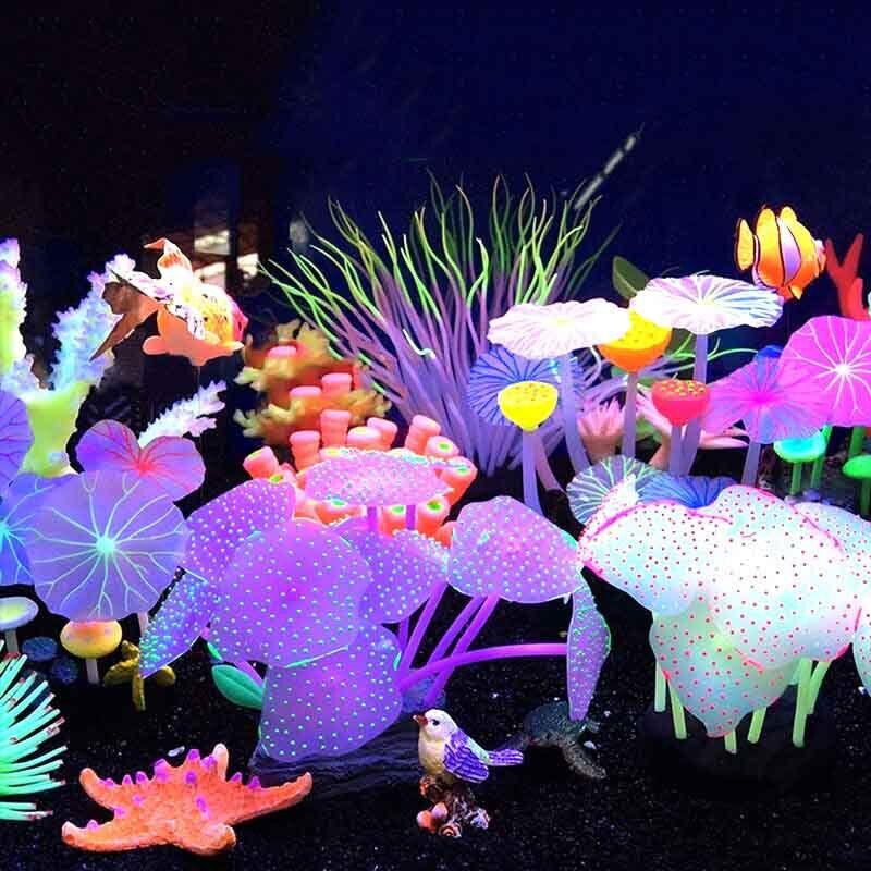 Aquarium Plants Live - Силиконовые светящиеся искусственные растения для аквариума: