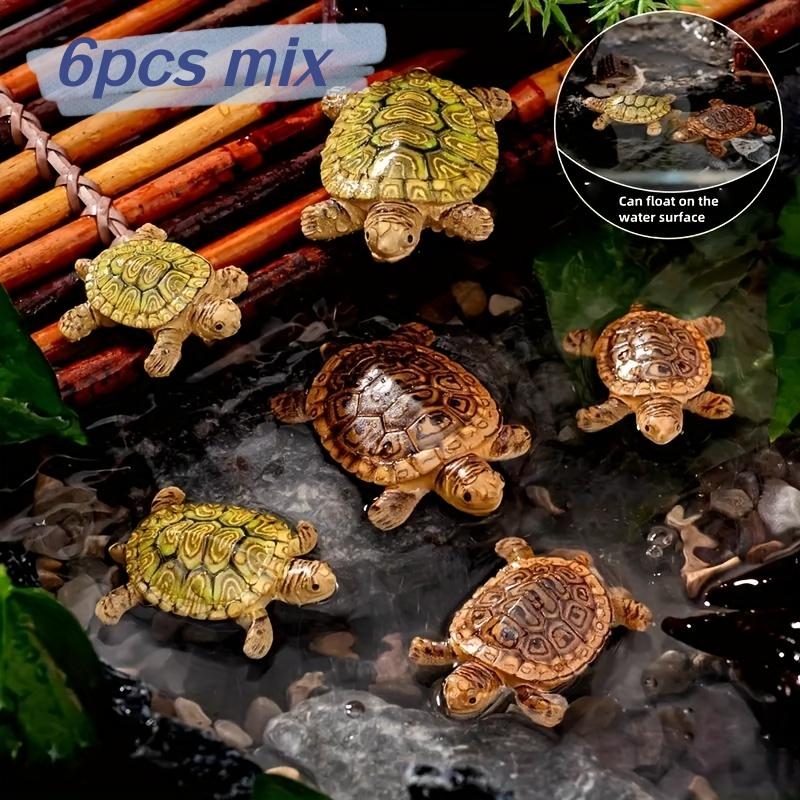Aquarium Moss - 6 миниатюрных статуэток черепах для украшения