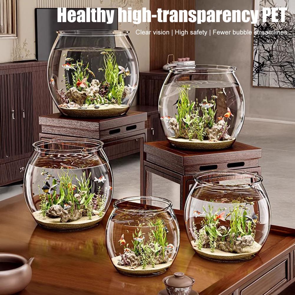 Прозрачная пластиковая круглая – обзор и цена Plant Aquarium Pot